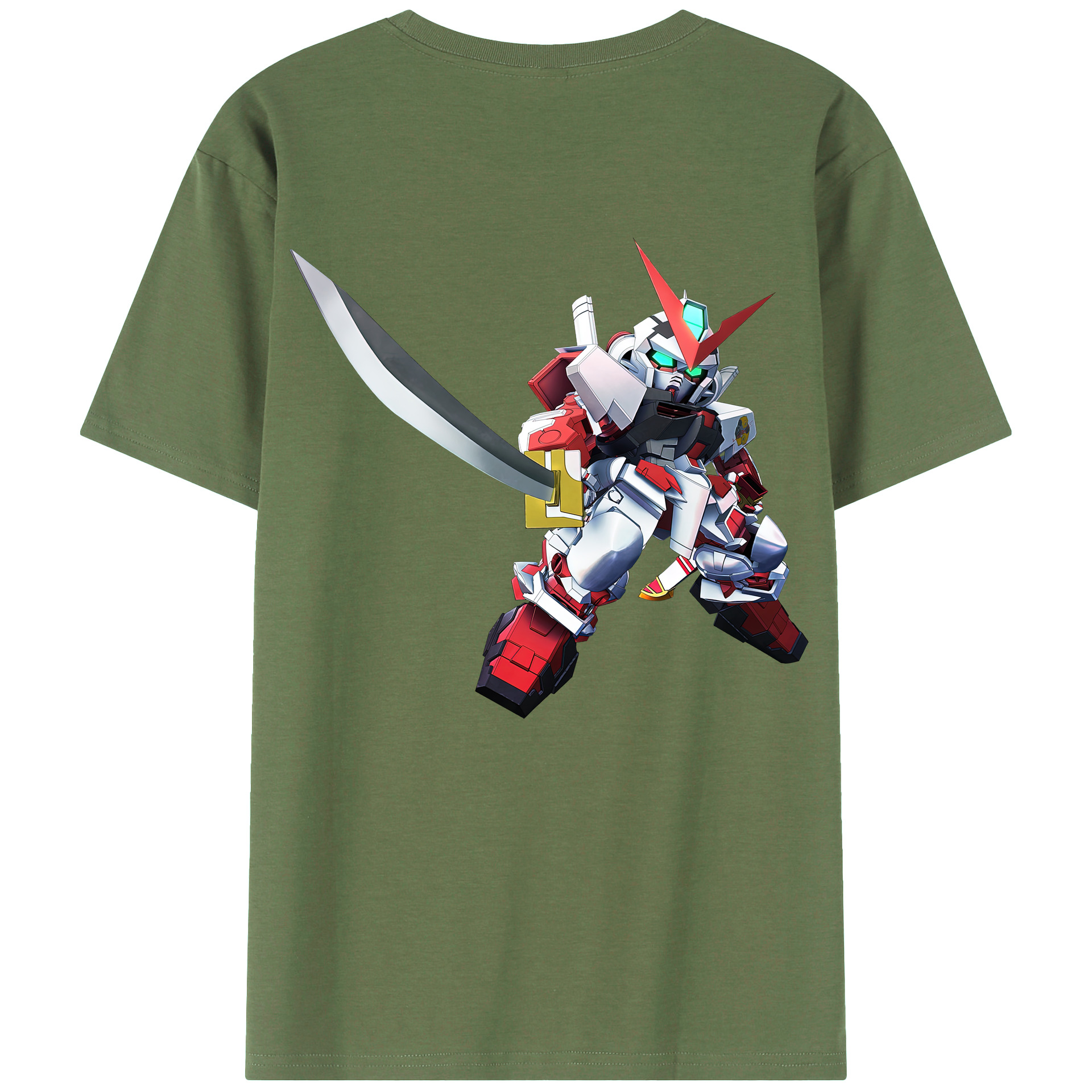 （画像用） 機動戦士ガンダム Mobile Suit Gundam 綿100％ メンズ半袖Tシャツ（バックプリント） 通気性